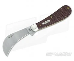 Case Hawkbill Pruner Synthetic Brown Handle Slipjoint 00016
