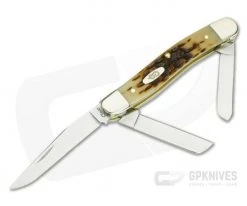 Case Amber Bone Peach Seed Jig Medium Stockman 00042