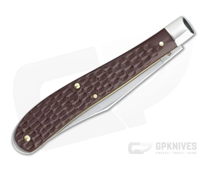 Case Barehead Slimline Trapper Slip Joint Jigged Delrin Folder 00135 - Image 2