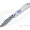 D Rocket Design Mini Lanny's Clip Point Vegas Forge Damascus Titanium Slip Joint Folder 0022