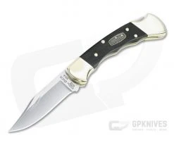 Buck 112 Ranger LTD 50th Anniversary Genuine Ebony Finger Groove Handle Lock Back Folding Knife 0112BRS3FG