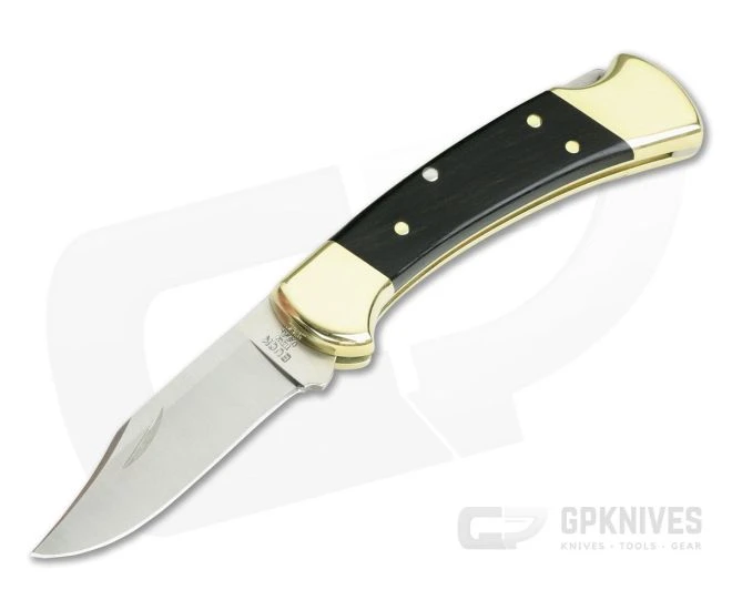 Buck 112 Ranger Genuine Ebony Hardwood Lock Back Ebony Hunter 112BRS