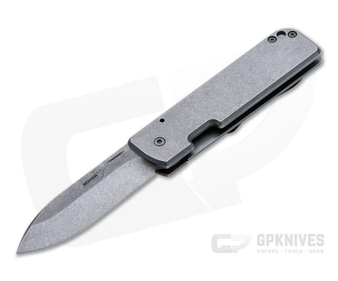 Boker Plus Lancer 42 Steel Stonewashed D2 Frame Lock Folder 01BO464 - Image 2