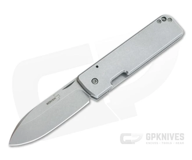 Boker Plus Lancer 42 Steel Stonewashed D2 Frame Lock Folder 01BO464
