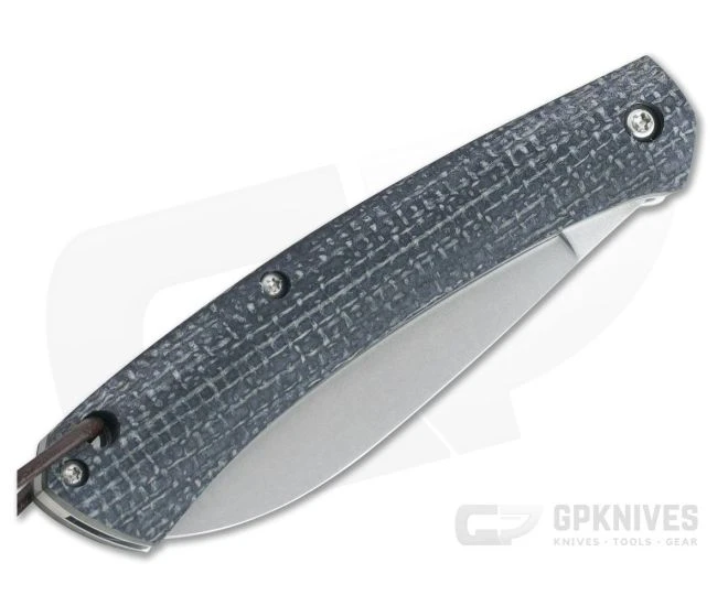 Fox Knives Nauta Stonewashed 420C Blue Burlap Micarta Slip Joint Knife 01FX880 - Image 2
