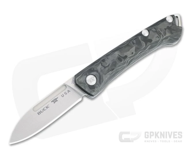 Buck Legacy 250 Saunter LTD Satin S35VN Marbled Carbon Fiber Slip Joint Folder 0250CFSLE