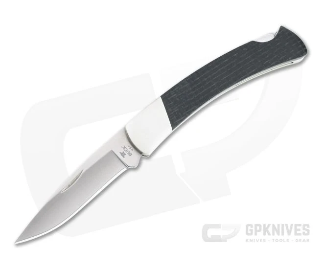 Buck Legacy 501 Squire LTD Satin S35VN Black Burlap Micarta Lock Back Folder 0501BKSLE