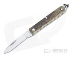 Great Eastern Cutlery #05 PPP Keychain Knife Pen Blade Sambar Stag Slip Joint Folder 052121-SS-04