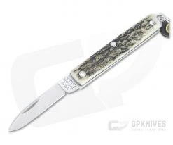 Great Eastern Cutlery #05 PPP Keychain Knife Pen Blade Sambar Stag Slip Joint Folder 052121-SS-06