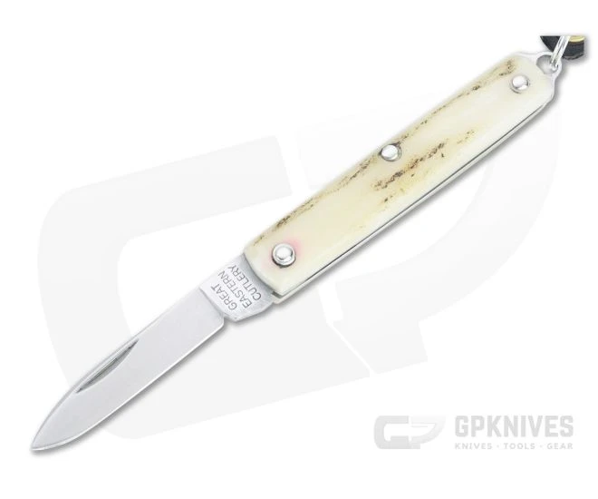 Great Eastern Cutlery #05 PPP Keychain Knife Pen Blade Sambar Stag Slip Joint Folder 052121-SS-08
