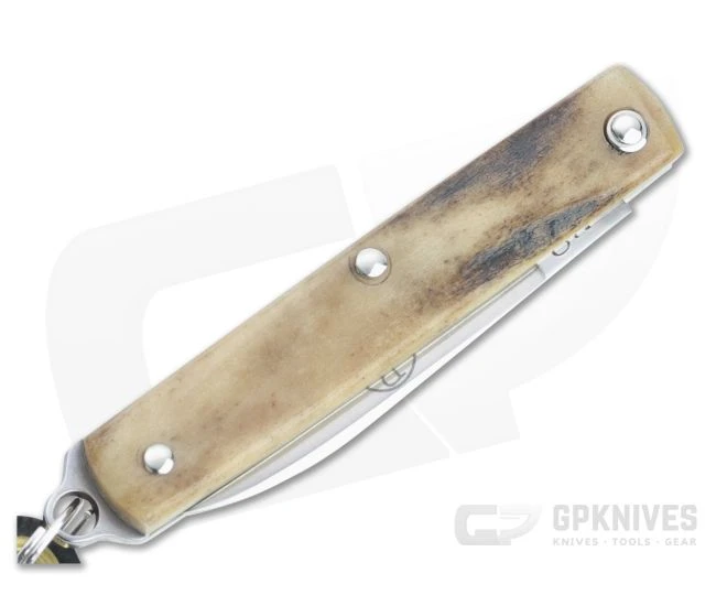 Great Eastern Cutlery #05 PPP Keychain Knife Pen Blade Sambar Stag Slip Joint Folder 052121-SS-08 - Image 2