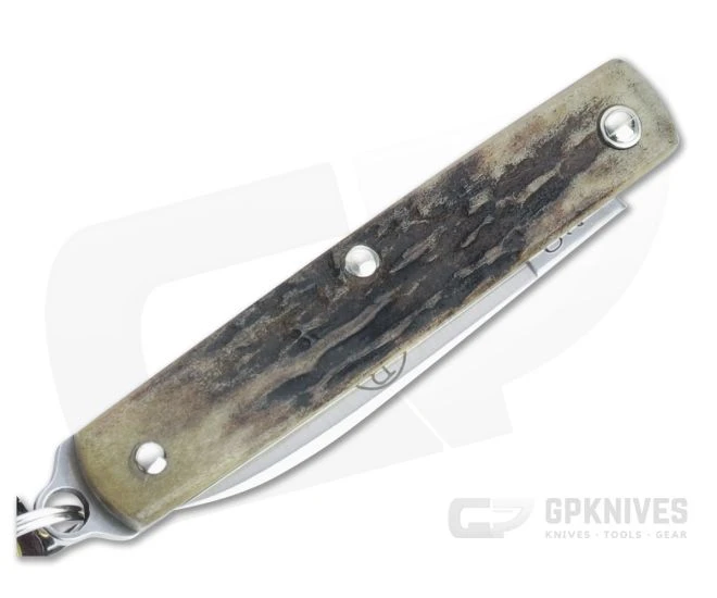 Great Eastern Cutlery #05 PPP Keychain Knife Pen Blade Sambar Stag Slip Joint Folder 052121-SS-15 - Image 2