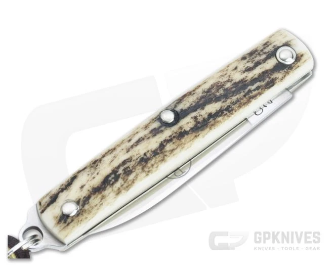 Great Eastern Cutlery #05 PPP Keychain Knife Pen Blade Sambar Stag Slip Joint Folder 052121-SS-30 - Image 2