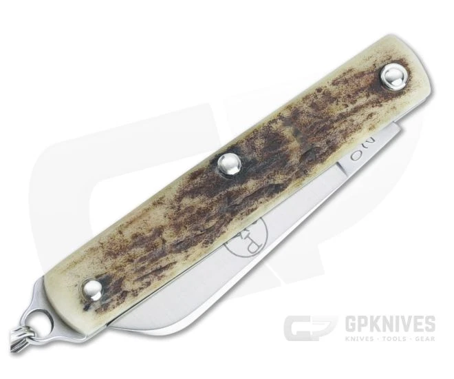 Great Eastern Cutlery #05 PPP Keychain Knife Sheepsfoot Sambar Stag Slip Joint Folder 053121-SS-07 - Image 2