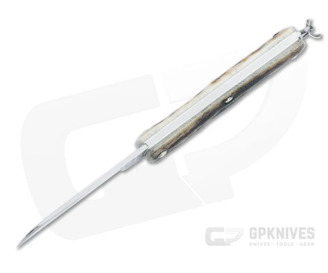 Great Eastern Cutlery #05 PPP Keychain Knife Sheepsfoot Sambar Stag Slip Joint Folder 053121-SS-09 - Image 3