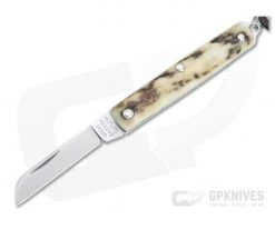 Great Eastern Cutlery #05 PPP Keychain Knife Sheepsfoot Sambar Stag Slip Joint Folder 053121-SS-12