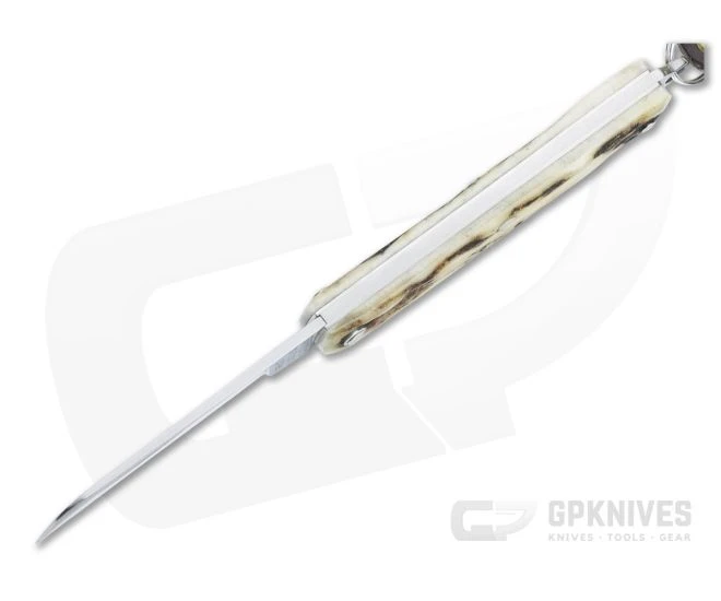 Great Eastern Cutlery #05 PPP Keychain Knife Sheepsfoot Sambar Stag Slip Joint Folder 053121-SS-12 - Image 3