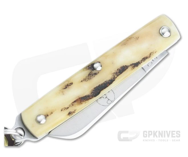 Great Eastern Cutlery #05 PPP Keychain Knife Sheepsfoot Sambar Stag Slip Joint Folder 053121-SS-21 - Image 2