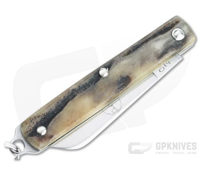 Great Eastern Cutlery #05 PPP Keychain Knife Sheepsfoot Sambar Stag Slip Joint Folder 053121-SS-24 - Image 2