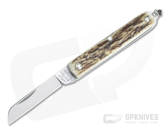 Great Eastern Cutlery #05 PPP Keychain Knife Sheepsfoot Sambar Stag Slip Joint Folder 053121-SS-25