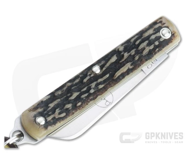 Great Eastern Cutlery #05 PPP Keychain Knife Sheepsfoot Sambar Stag Slip Joint Folder 053121-SS-25 - Image 2