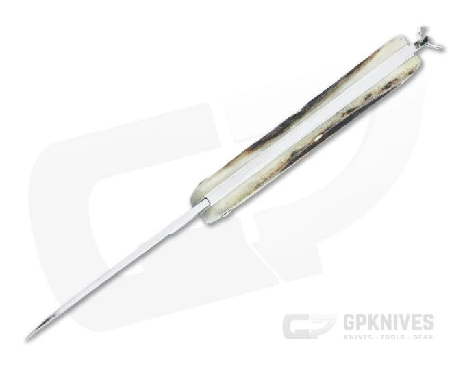 Great Eastern Cutlery #05 PPP Keychain Knife Sheepsfoot Sambar Stag Slip Joint Folder 053121-SS-25 - Image 3