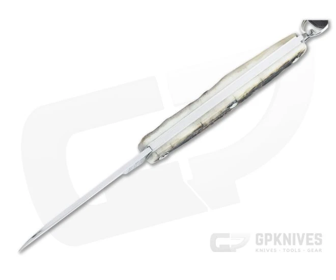 Great Eastern Cutlery #05 PPP Keychain Knife Sheepsfoot Sambar Stag Slip Joint Folder 053121-SS-27 - Image 3