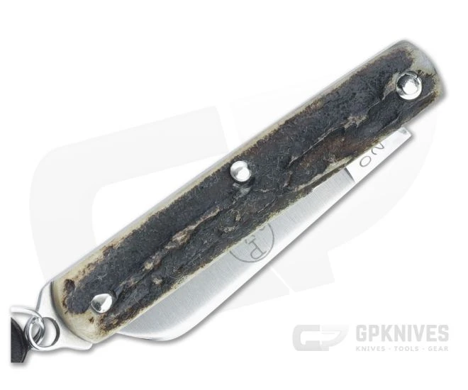 Great Eastern Cutlery #05 PPP Keychain Knife Sheepsfoot Sambar Stag Slip Joint Folder 053121-SS-31 - Image 2