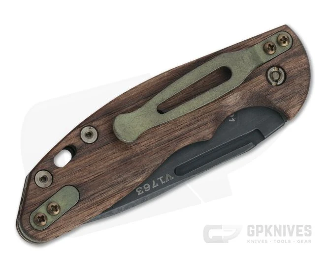 Hinderer XM Slippy Vintage Series Black O1 Spear Point Smooth Walnut Battle Green Slip Joint 0947 - Image 2