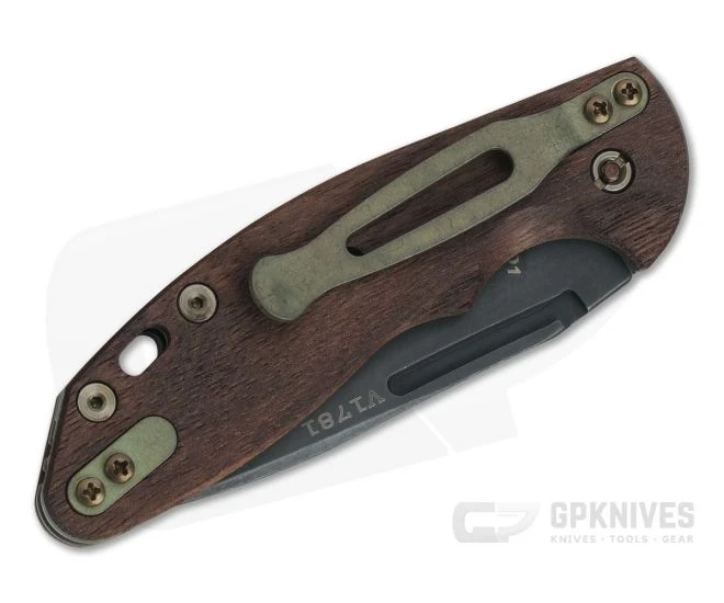 Hinderer XM Slippy Vintage Series Black O1 Spear Point Smooth Walnut Battle Green Slip Joint 0948 - Image 2