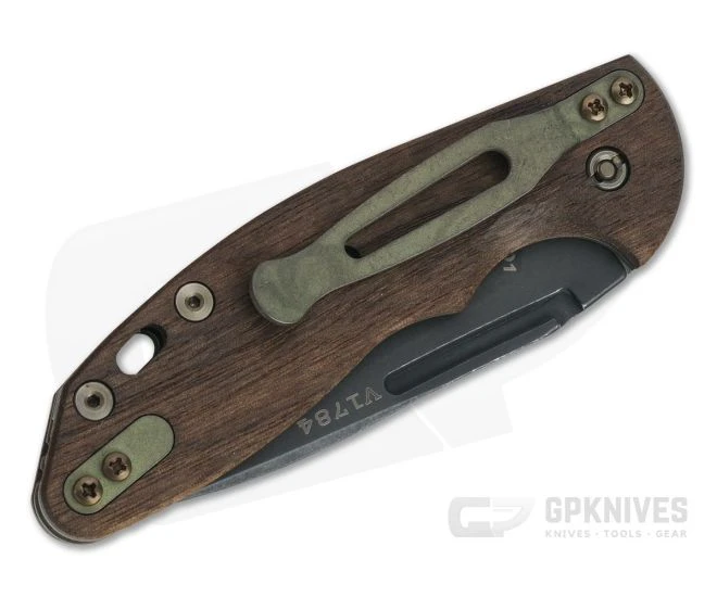 Hinderer XM Slippy Vintage Series Black O1 Spear Point Smooth Walnut Battle Green Slip Joint 0949 - Image 2
