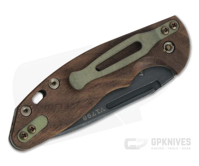 Hinderer XM Slippy Vintage Series Black O1 Spear Point Smooth Walnut Battle Green Slip Joint 0952 - Image 2