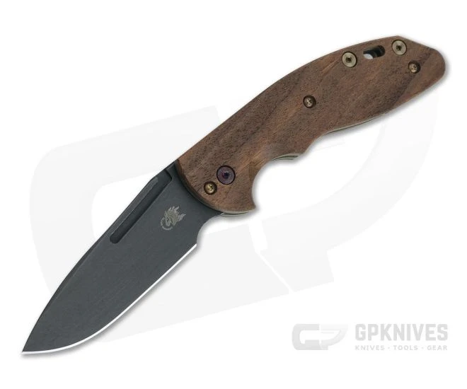 Hinderer XM Slippy Vintage Series Black O1 Spear Point Smooth Walnut Battle Green Slip Joint 0954