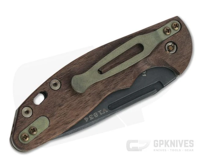 Hinderer XM Slippy Vintage Series Black O1 Spear Point Smooth Walnut Battle Green Slip Joint 0954 - Image 2