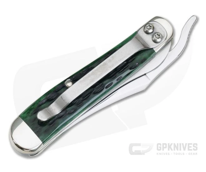 Case RussLock with Clip Bermuda Green Bone Pocket Worn - Image 2