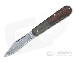 Boker Solingen Barlow Integral Leopard Damascus Micarta Ironwood Slip Joint 100501DAM