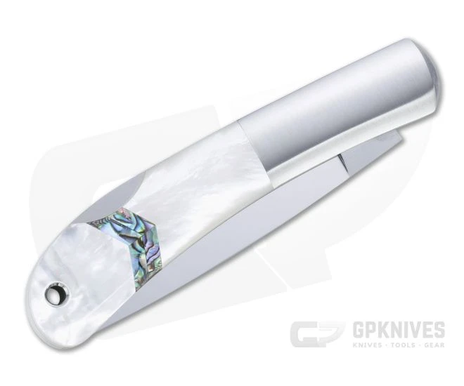 Moki Pliant Arrow Polished AUS-8 Bolstered Mother of Pearl Lock Back Folder 100EG - Image 2