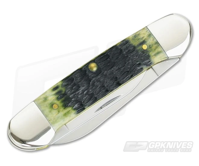 Case Canoe Olive Green Jigged Bone - Image 2