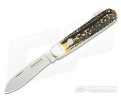 Boker Solingen Hunters Knife CPM CRUWEAR Mono Stag Backlock Folder 110609