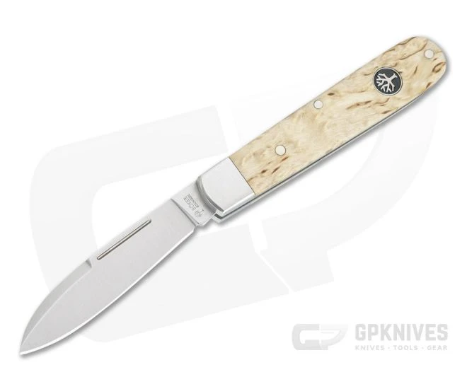 Boker Solingen Barlow Prime Curly Birch Wood N690 Slip Joint Folder 111942