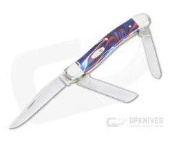 Case Medium Stockman Smooth Patriotic Kirinite Slip Joint Folder 11201