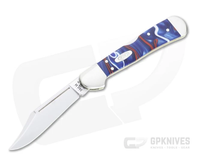 Case Mini Copperlock Smooth Patriotic Kirinite Back Lock Knife 11211