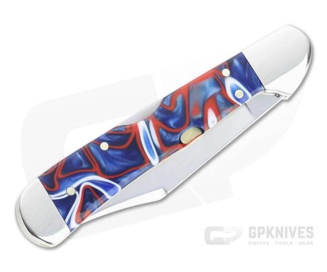 Case Mini Copperlock Smooth Patriotic Kirinite Back Lock Knife 11211 - Image 2