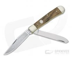 Boker Solingen Trapper Solid Oak Wood Traditional Slip Joint Folder 112525OT