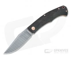 Boker Solingen Durand Boxer 2022 Annual Damascus Copper Bog Oak Slip Joint Folder 1132022DAM