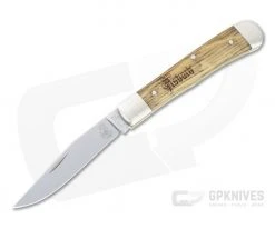 Boker Solingen Trapper Asbach Uralt 440C Brandy Barrel Oak Slip Joint Folder 115004