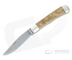 Boker Solingen Trapper Asbach Uralt Nichols Damascus Brandy Barrel Oak Slip Joint Folder 116004DAM