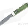 Boker Solingen Hunter's Knife Mono Damascus Green Curly Birch Lock Back Folder 118030DAM