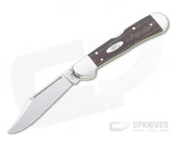 Case Copperlock Smooth Rustic Red Richlite Back Lock Knife 13624