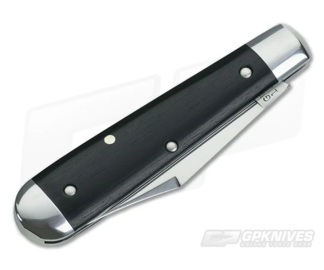 Tidioute Cutlery #14 Clip Blade Lick Creek Boys Knife Gabon Ebony Wood - Image 2